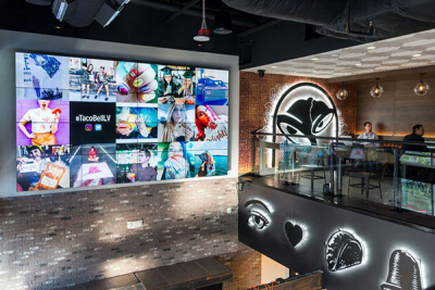 Taco Bell Cantina Las Vegas MediaWall V video display